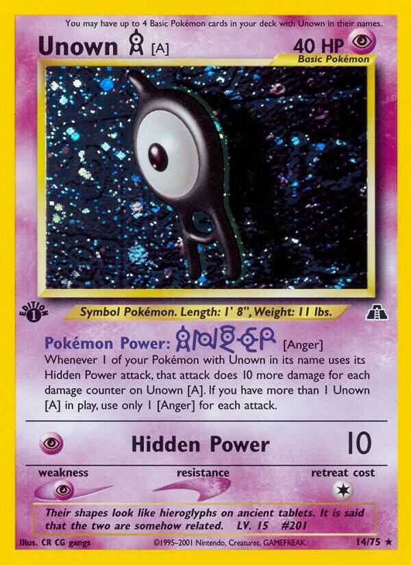Unown A 14/75 (Neo Discovery)  - 1st Edition Holofoil | Good Games Adelaide SA