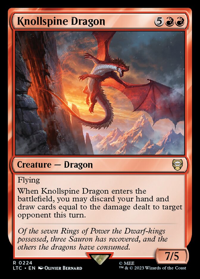 Knollspine Dragon 224 (Commander: The Lord of the Rings: Tales of Middle-earth)  | Good Games Adelaide SA