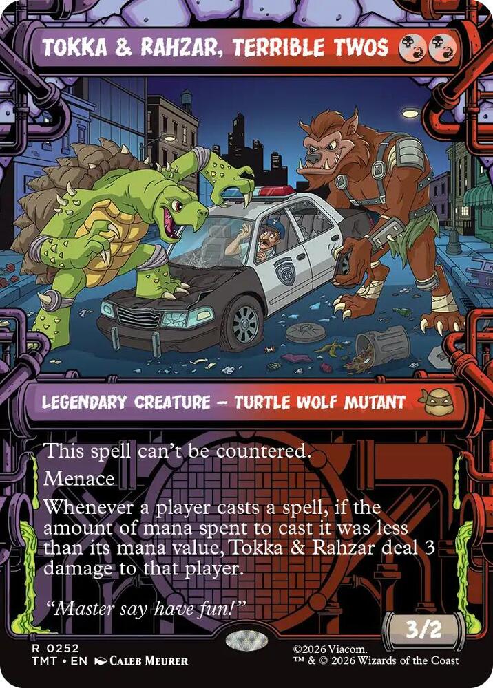 Tokka and Rahzar Terrible Twos Showcase 252/260 (Teenage Mutant Ninja Turtles)  - Foil | Good Games Adelaide SA