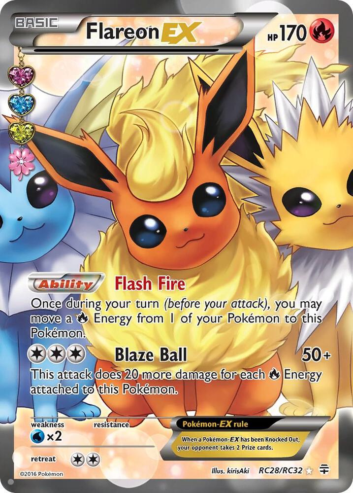 Flareon EX RC28/RC32 (Generations: Radiant Collection)  - Holofoil | Good Games Adelaide SA