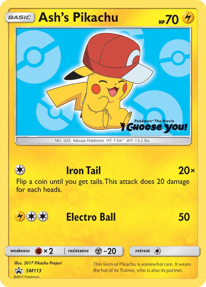 Ash's Pikachu SM113 (SM Promos)  | Good Games Adelaide SA