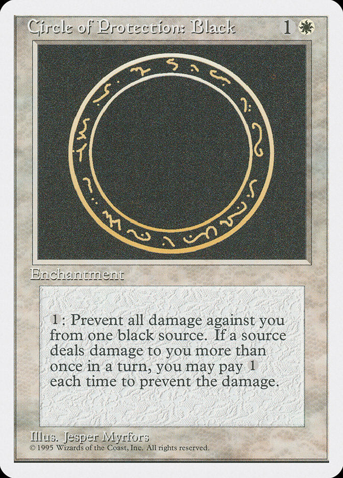 Circle of Protection: Black  (Fourth Edition)  | Good Games Adelaide SA