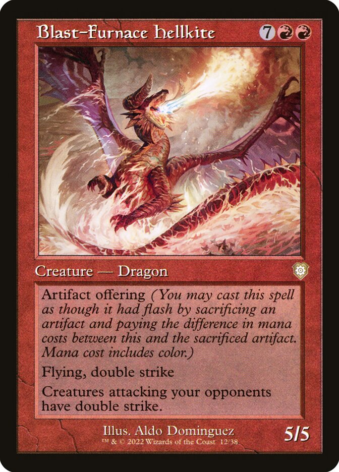 Blast Furnace Hellkite Retro Frame 12 (Commander: The Brothers' War)  | Good Games Adelaide SA