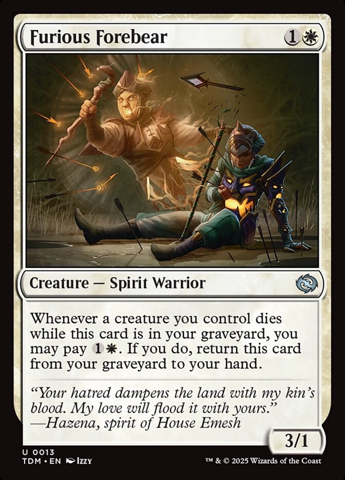 Furious Forebear 13 (Tarkir: Dragonstorm)  - Foil | Good Games Adelaide SA