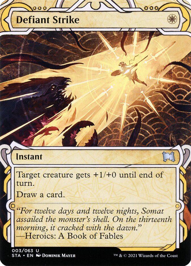 Defiant Strike 3 (Strixhaven: Mystical Archives)  - Foil | Good Games Adelaide SA