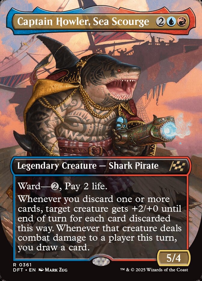 Captain Howler, Sea Scourge 361 (Aetherdrift)  - Borderless Foil | Good Games Adelaide SA