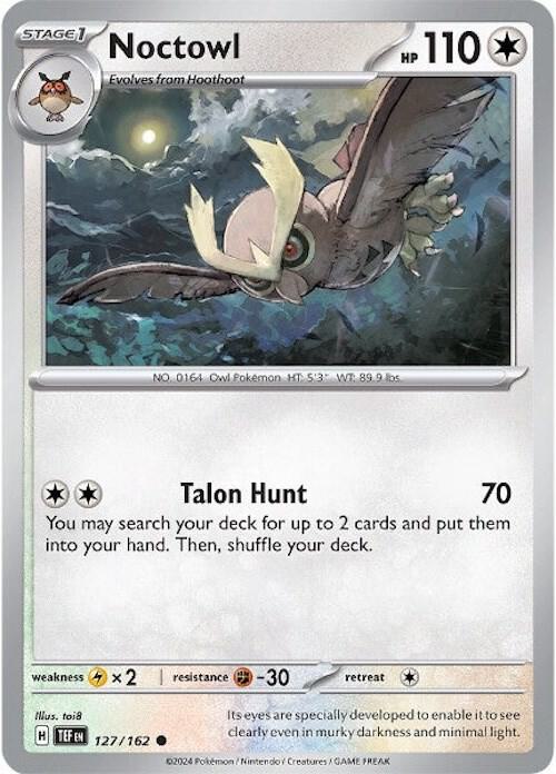 Noctowl 127/162 (SV05: Temporal Forces)  - Reverse Holofoil | Good Games Adelaide SA