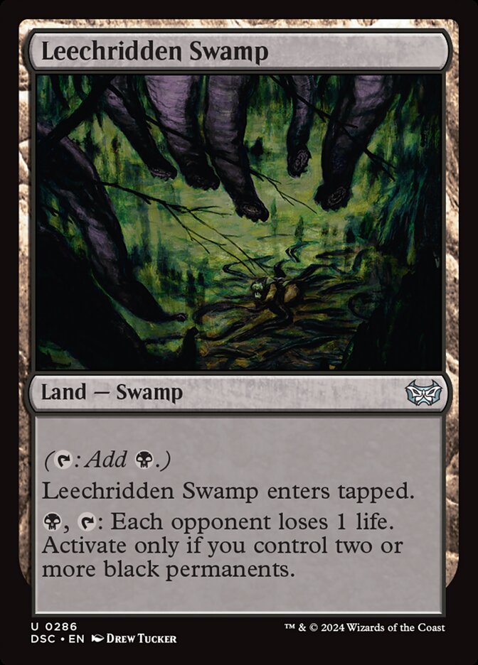 Leechridden Swamp 286 (Commander: Duskmourn: House of Horror)  | Good Games Adelaide SA
