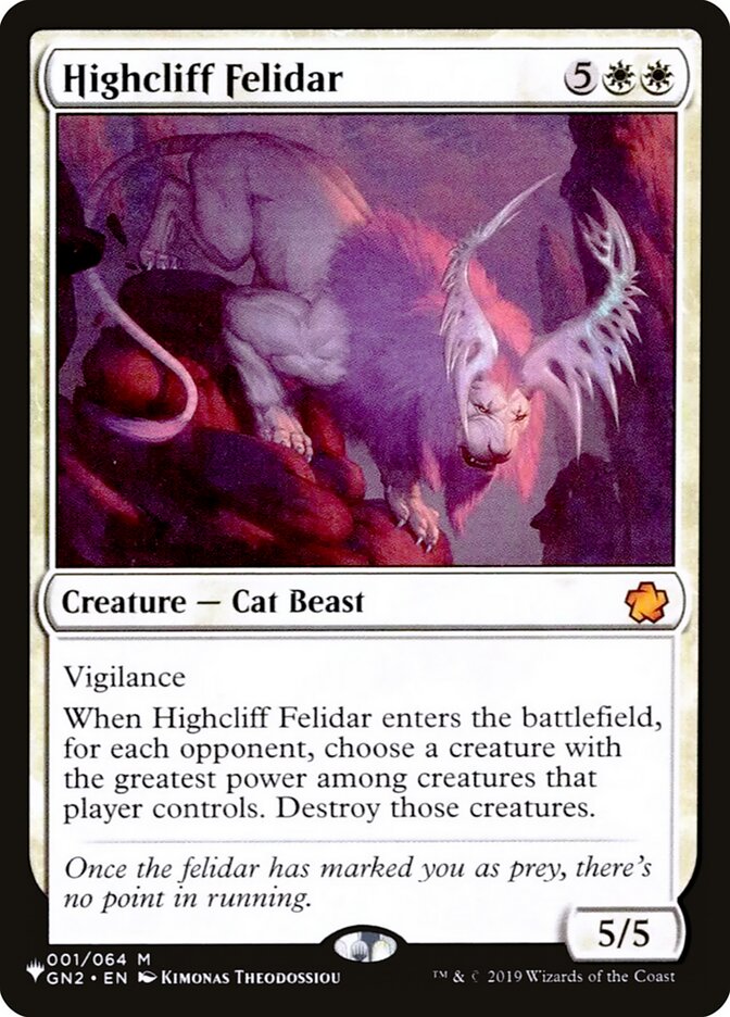 Highcliff Felidar 001/064 (The List Reprints)  | Good Games Adelaide SA