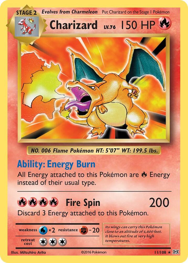 Charizard 11/108 (XY - Evolutions)  - Holofoil | Good Games Adelaide SA