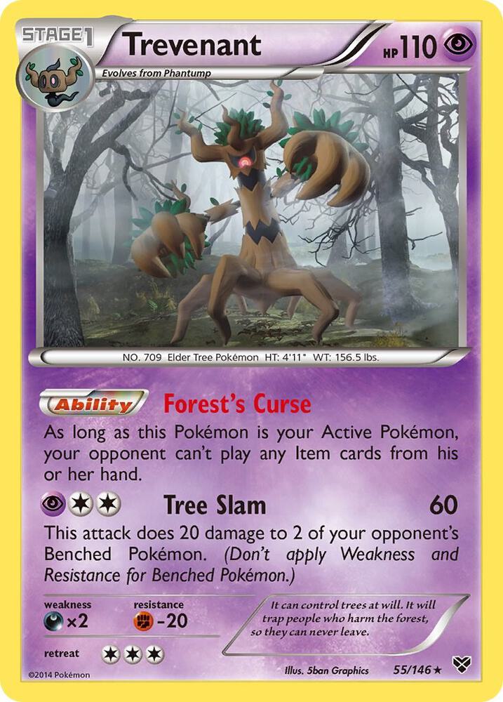 Trevenant 55/146 (XY Base Set)  - Holofoil | Good Games Adelaide SA