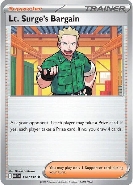 Lt Surge's Bargain  120/132 (ME01: Mega Evolution)  | Good Games Adelaide SA