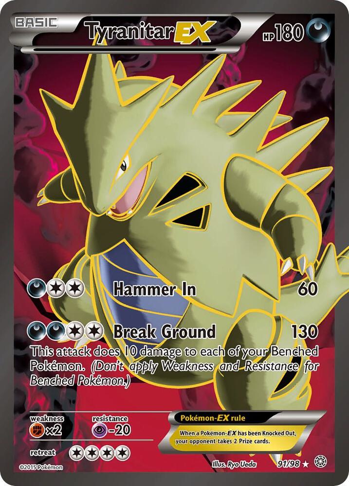Tyranitar EX Full Art 91/98 (XY - Ancient Origins)  - Holofoil | Good Games Adelaide SA