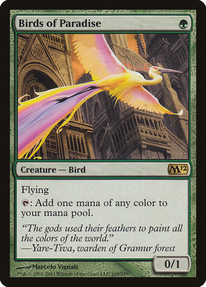 Birds of Paradise 165 (Magic 2012 (M12))  - Foil | Good Games Adelaide SA