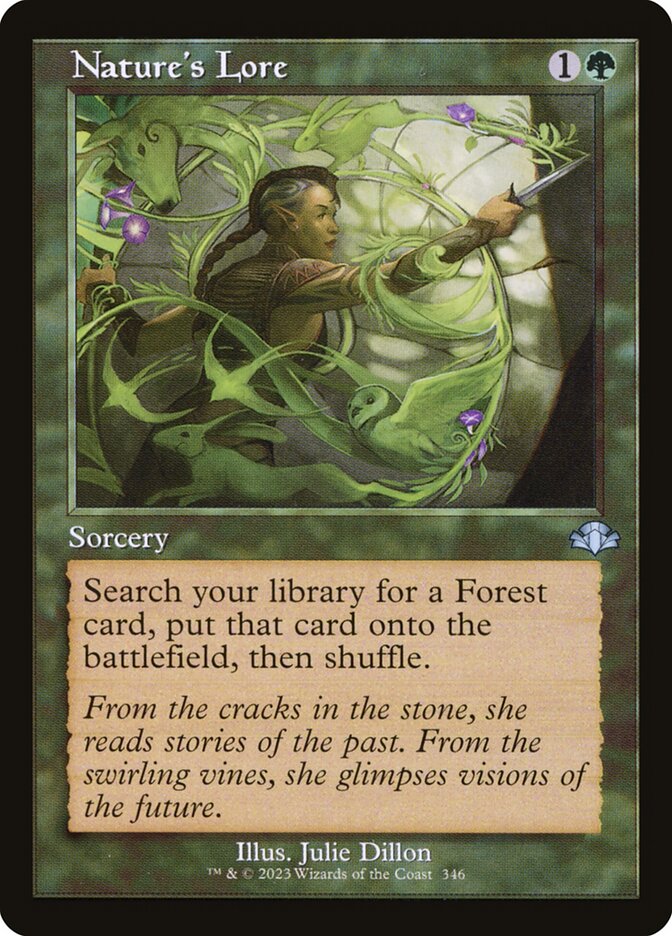 Natures Lore Retro Frame 346 (Dominaria Remastered)  - Retro Foil | Good Games Adelaide SA