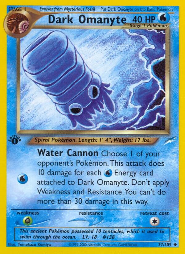 Dark Omanyte 037/105 (Neo Destiny)  - 1st Edition | Good Games Adelaide SA
