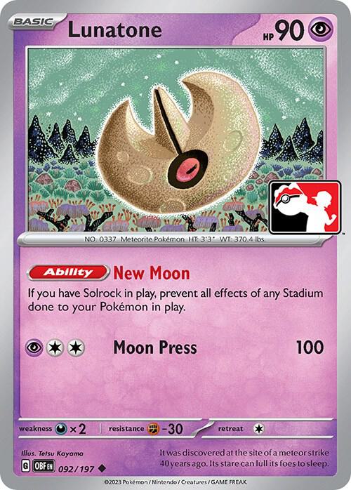 Lunatone Series 4 092/197 (Prize Pack Series Cards)  | Good Games Adelaide SA
