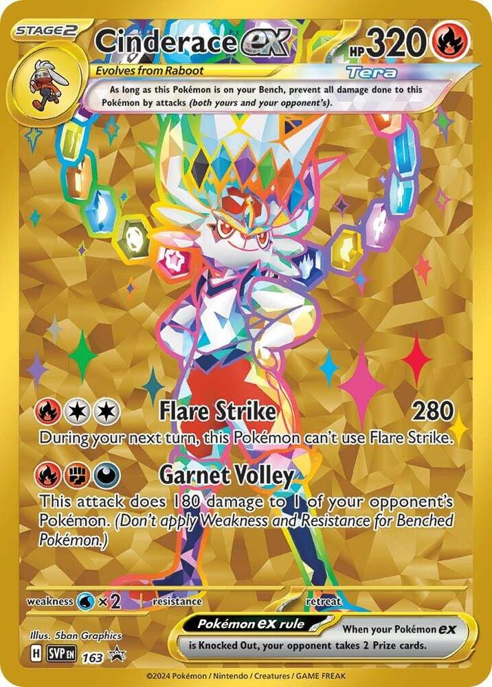 Cinderace ex 163 (SV: Scarlet & Violet Promo Cards)  - Holofoil | Good Games Adelaide SA
