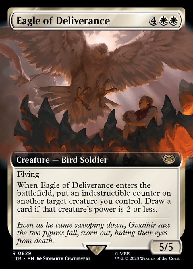 Eagle of Deliverance 829 (Universes Beyond: The Lord of the Rings: Tales of Middle-earth)  - Extended Art | Good Games Adelaide SA