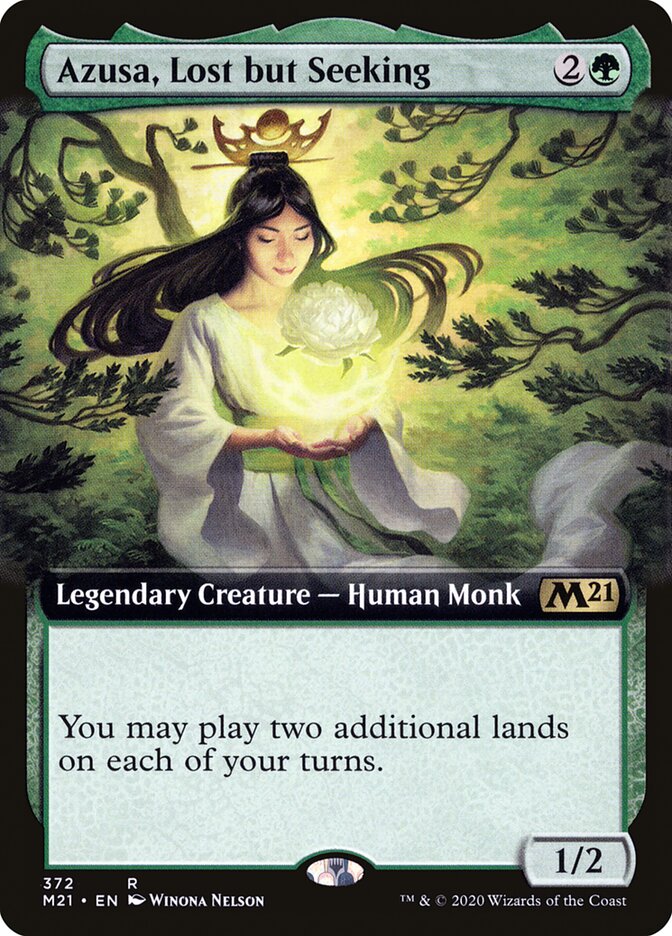 Azusa, Lost but Seeking 372 (Core Set 2021)  - Foil | Good Games Adelaide SA