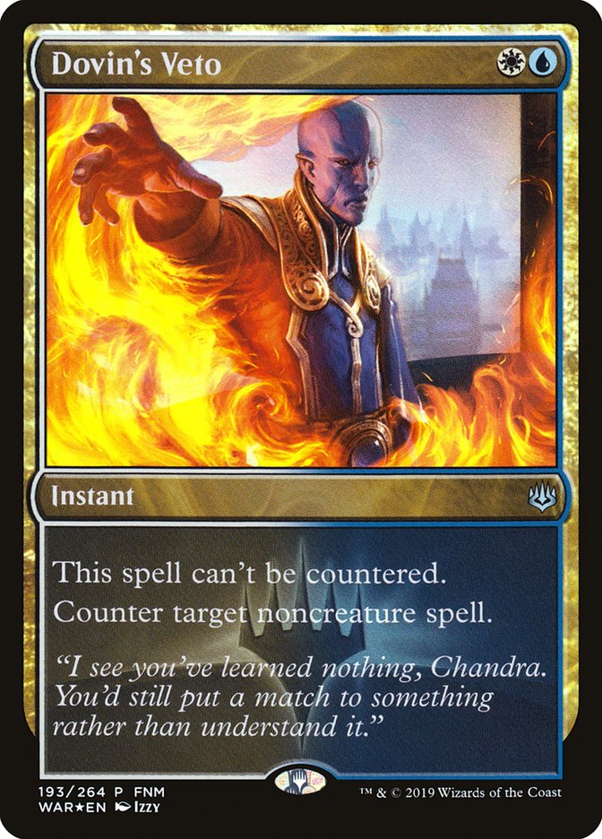 Dovin's Veto 193 (FNM Promos)  - Foil | Good Games Adelaide SA