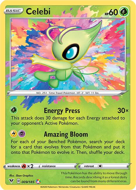 Celebi 009/185 (SWSH04: Vivid Voltage)  - Holofoil | Good Games Adelaide SA
