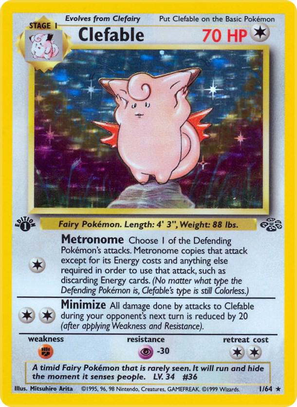 Clefable  01/64 (Jungle)  - 1st Edition Holofoil | Good Games Adelaide SA