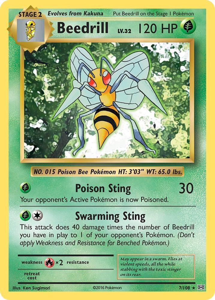 Beedrill 7/108 (XY - Evolutions)  | Good Games Adelaide SA