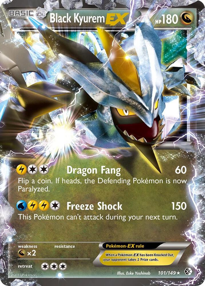 Black Kyurem EX 101/149 (Boundaries Crossed)  - Holofoil | Good Games Adelaide SA