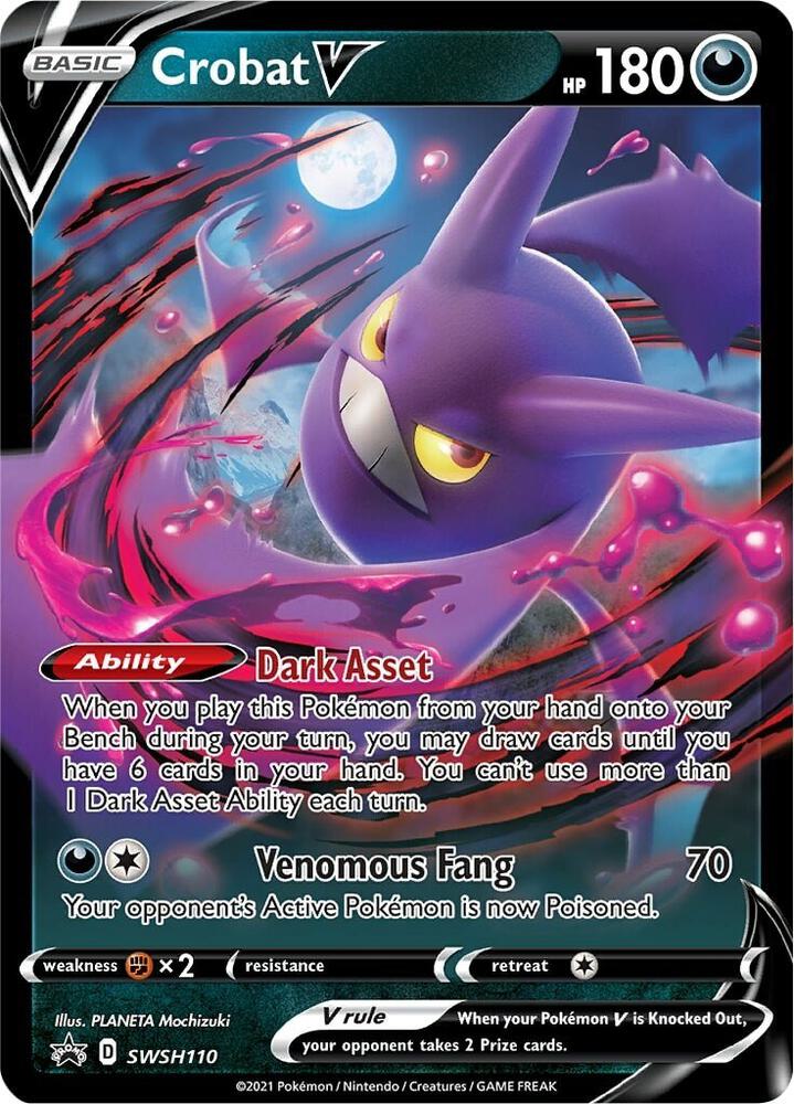 Crobat V SWSH110 (SWSH: Sword & Shield Promo Cards)  - Holofoil | Good Games Adelaide SA