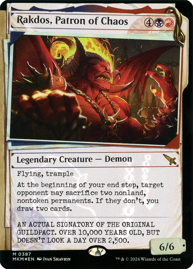 Rakdos, Patron of Chaos 387 (Murders at Karlov Manor)  - Foil | Good Games Adelaide SA
