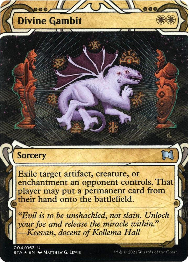 Divine Gambit Foil Etched 4 (Strixhaven: Mystical Archives)  - Foil | Good Games Adelaide SA