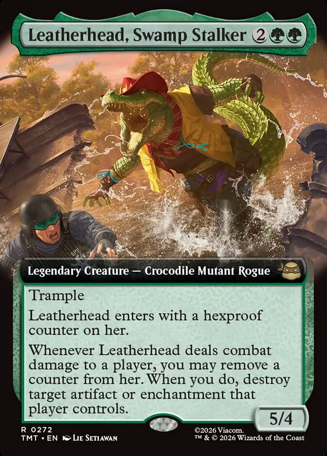 Leatherhead Swamp Stalker Extended Art 272/260 (Teenage Mutant Ninja Turtles)  - Extended Art Foil | Good Games Adelaide SA