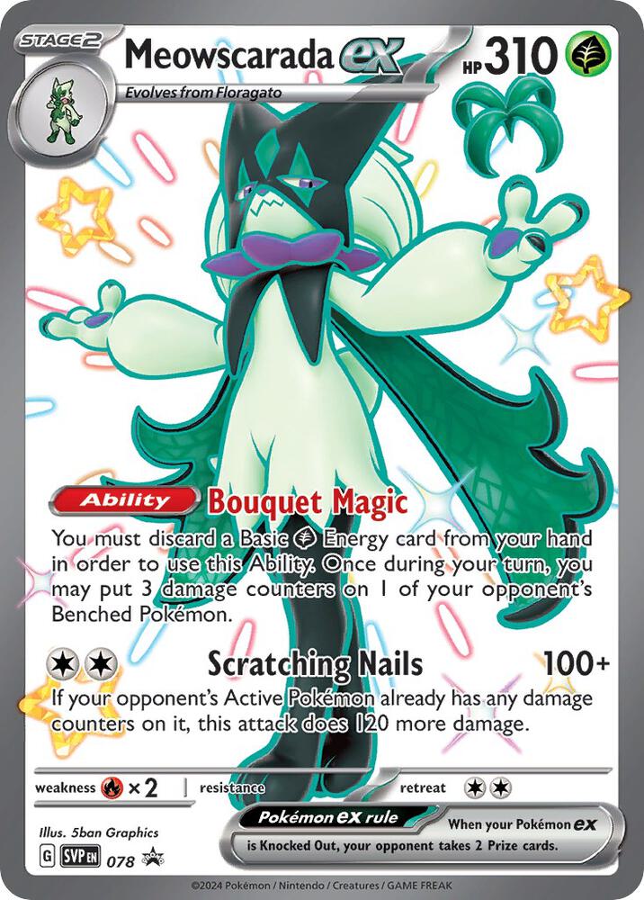 Meowscarada ex 078 (SV: Scarlet & Violet Promo Cards)  - Holofoil | Good Games Adelaide SA