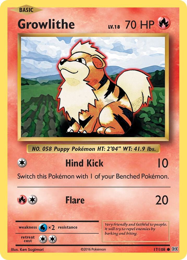 Growlithe 17/108 (XY - Evolutions)  | Good Games Adelaide SA