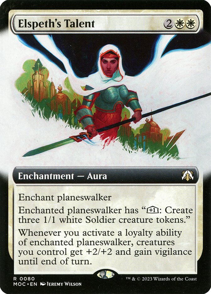 Elspeth's Talent 80 (Commander: March of the Machine)  - Extended Art Foil | Good Games Adelaide SA