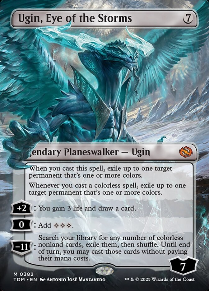 Ugin Eye of the Storms Borderless 382 (Tarkir: Dragonstorm)  - Borderless | Good Games Adelaide SA