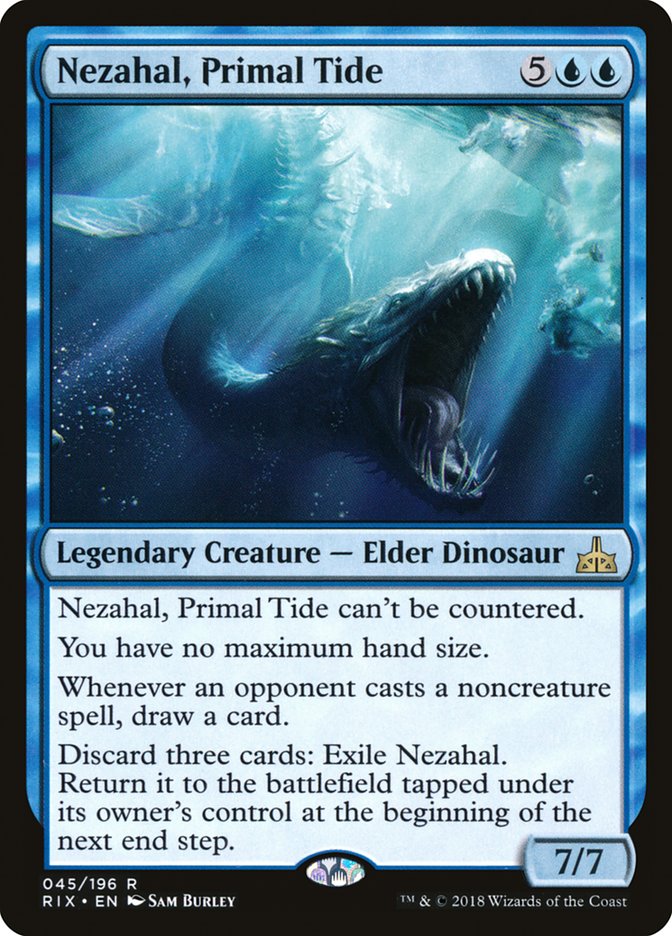 Nezahal, Primal Tide 45 (Rivals of Ixalan)  - Foil | Good Games Adelaide SA