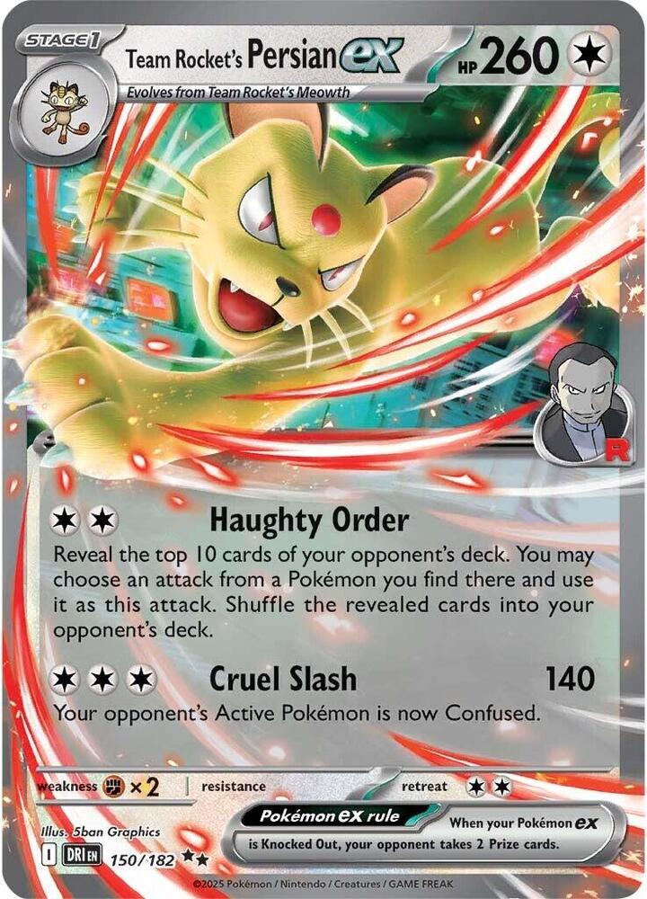 Team Rocket's Persian ex 150/182 (SV10: Destined Rivals)  - Holofoil | Good Games Adelaide SA