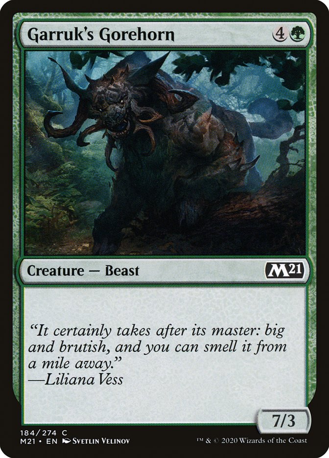 Garruk's Gorehorn 184 (Core Set 2021)  - Foil | Good Games Adelaide SA