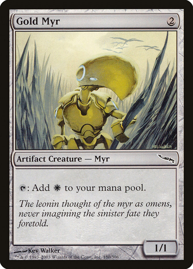 Gold Myr 180 (Mirrodin)  - Foil | Good Games Adelaide SA