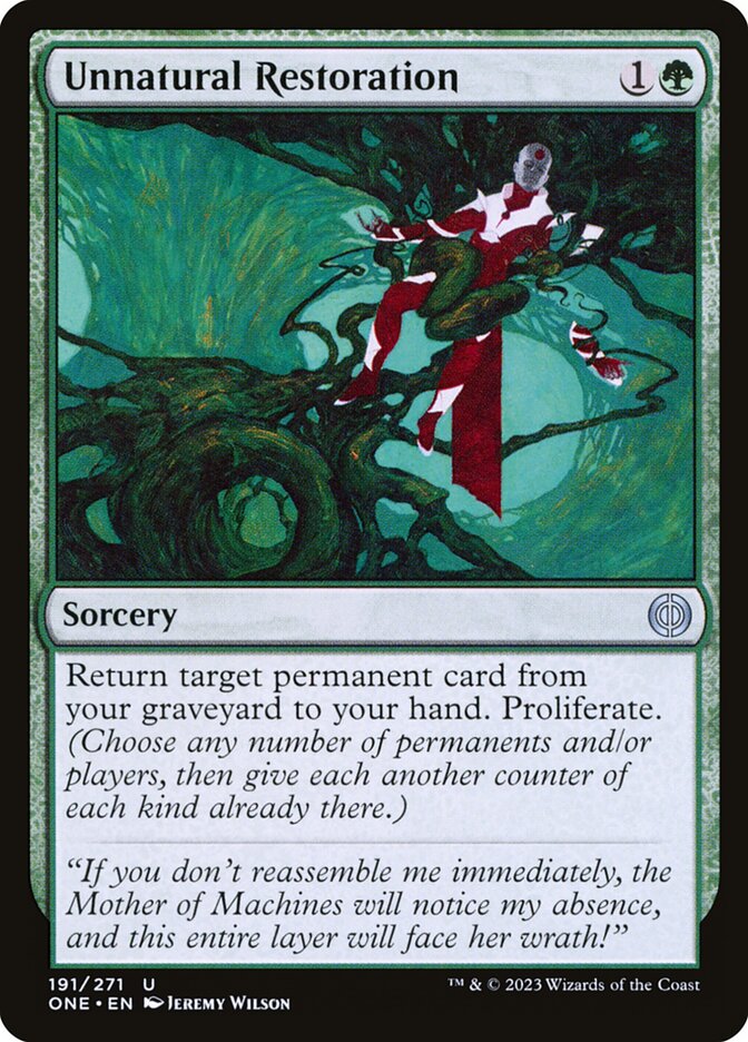 Unnatural Restoration 191 (Phyrexia: All Will Be One)  - Foil | Good Games Adelaide SA