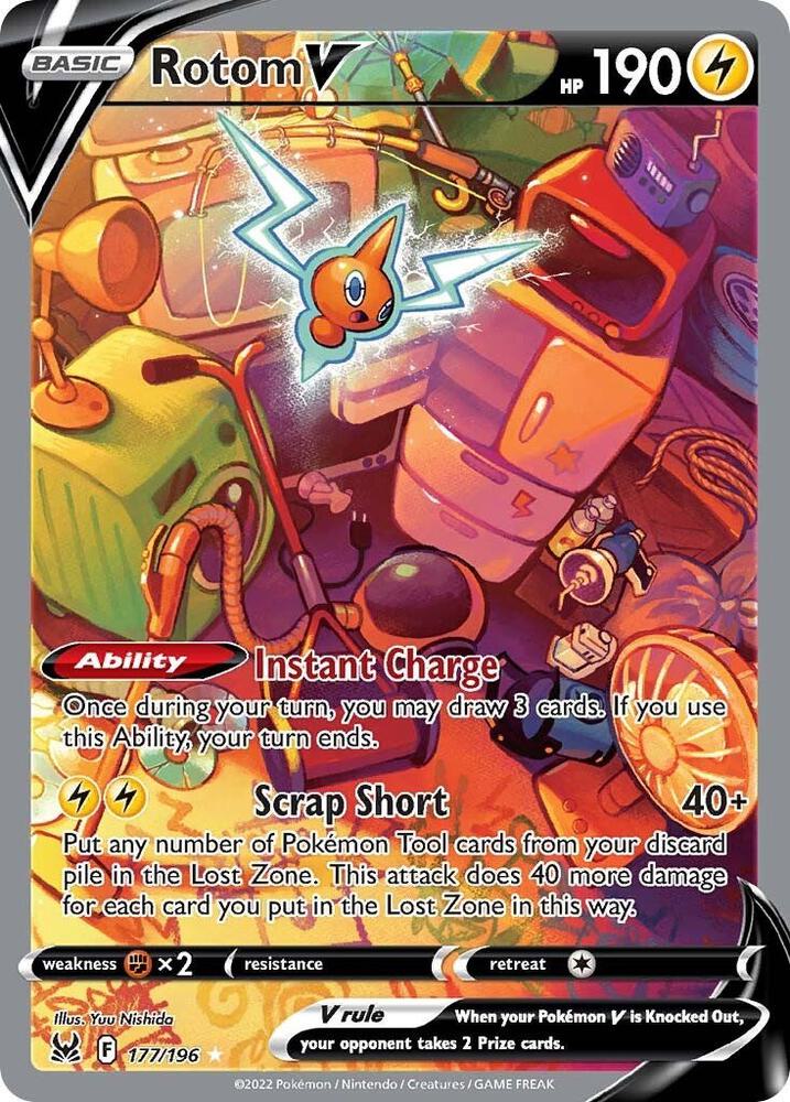 Rotom V Alternate Full Art 177/196 (SWSH11: Lost Origin)  - Holofoil | Good Games Adelaide SA