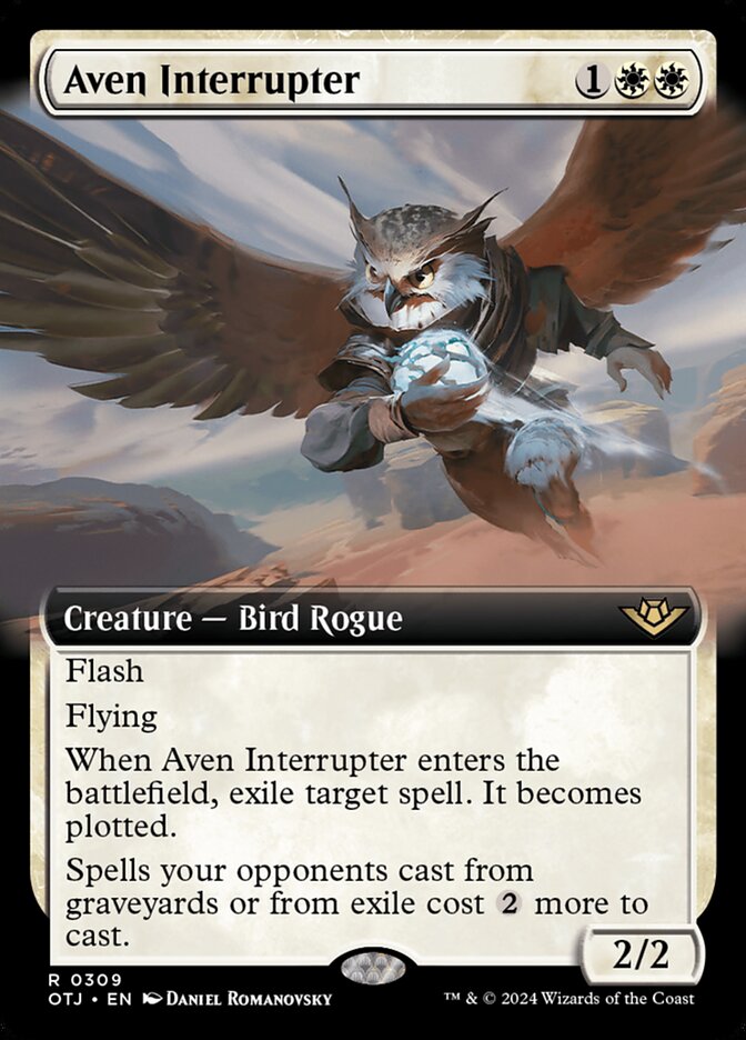 Aven Interrupter 309 (Outlaws of Thunder Junction)  - Extended Art Foil | Good Games Adelaide SA