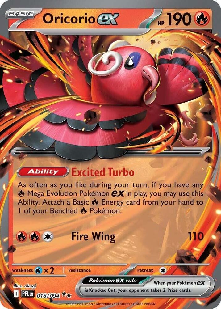 Oricorio ex 018/094 (ME02: Phantasmal Flames)  - Holofoil | Good Games Adelaide SA