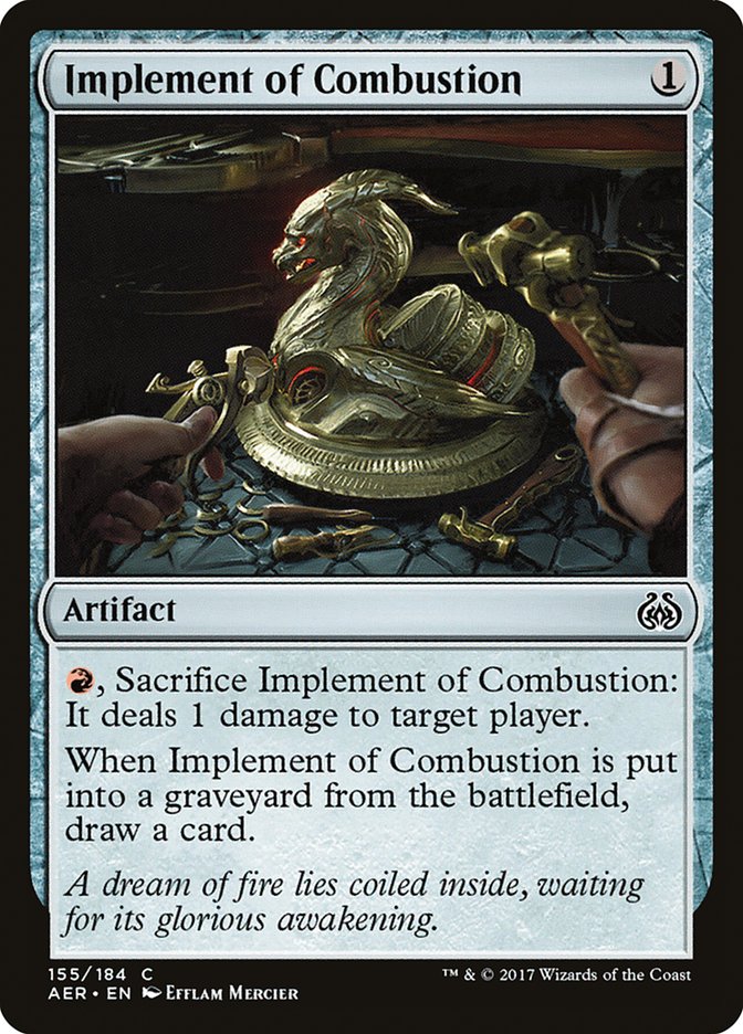 Implement of Combustion 155 (Aether Revolt)  - Foil | Good Games Adelaide SA