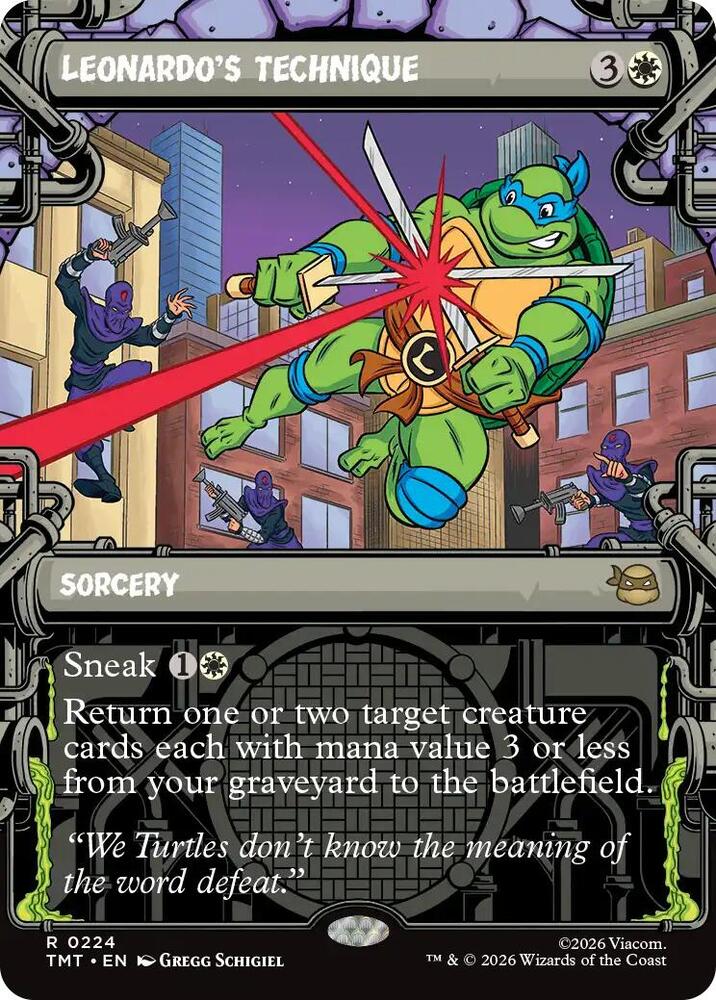 Leonardo's Technique 224/260 (Teenage Mutant Ninja Turtles)  - Showcase Foil | Good Games Adelaide SA
