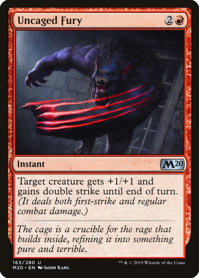 Uncaged Fury 163 (Core Set 2020)  - Foil | Good Games Adelaide SA