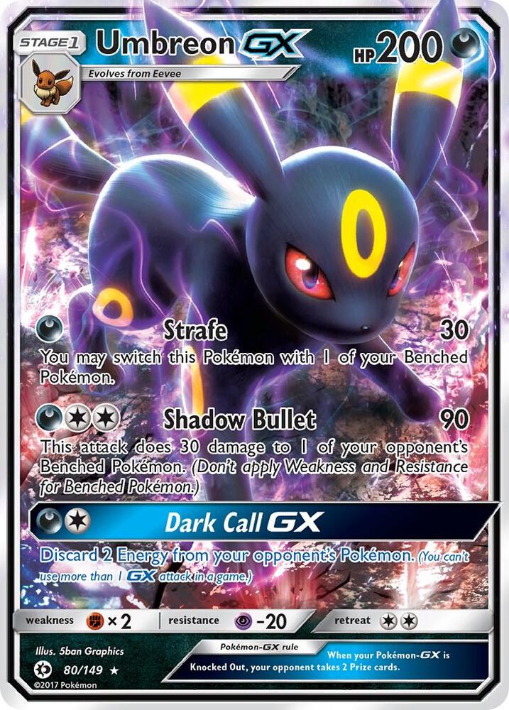 Umbreon GX 80/149 (SM Base Set)  - Holofoil | Good Games Adelaide SA