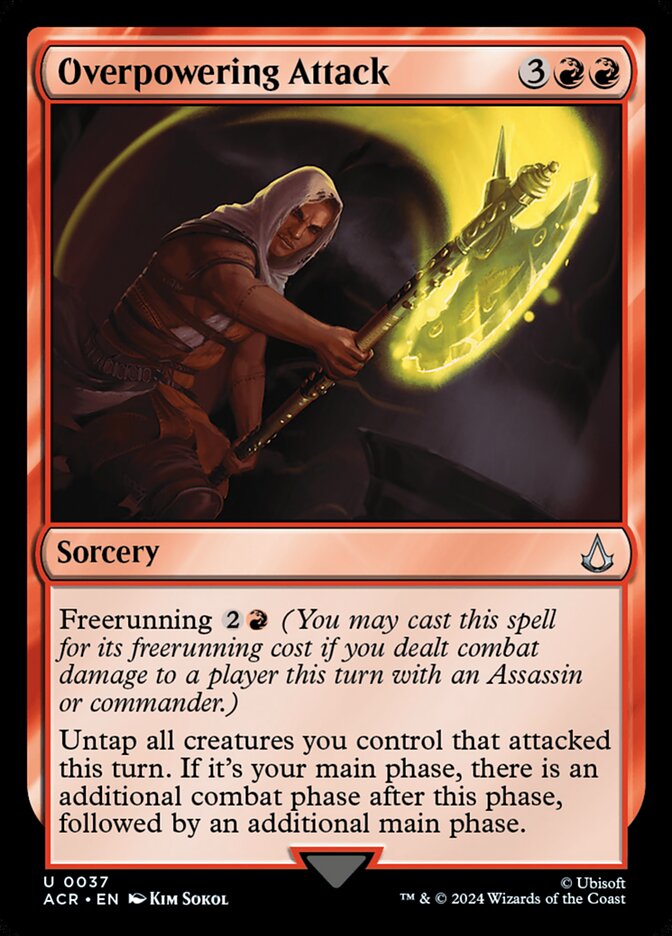Overpowering Attack 37 (Universes Beyond: Assassin's Creed)  - Foil | Good Games Adelaide SA